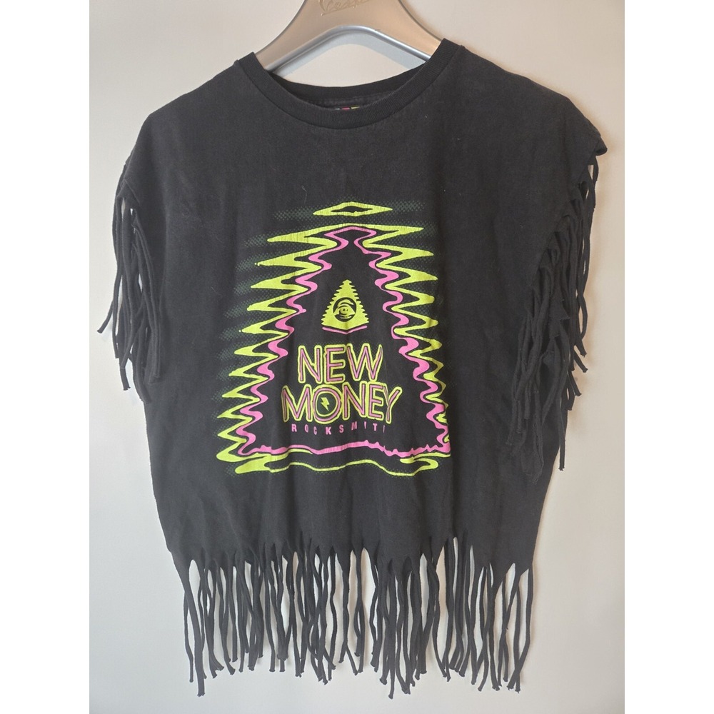 New Money Rocksmith Ladies Hand Fringed Tassle Crop Top Tokyo J Fashion Medium